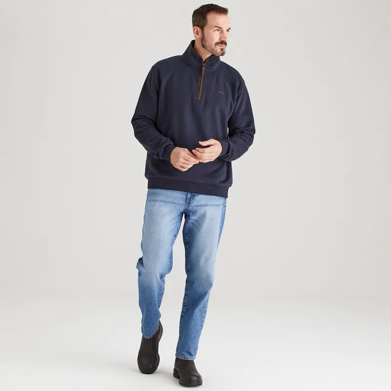 Ridgeline Men's Brancaster 1/4 Zip Top - Navy-4