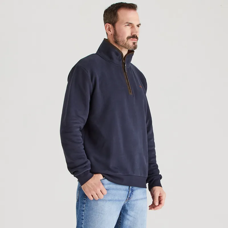 Ridgeline Men's Brancaster 1/4 Zip Top - Navy-1