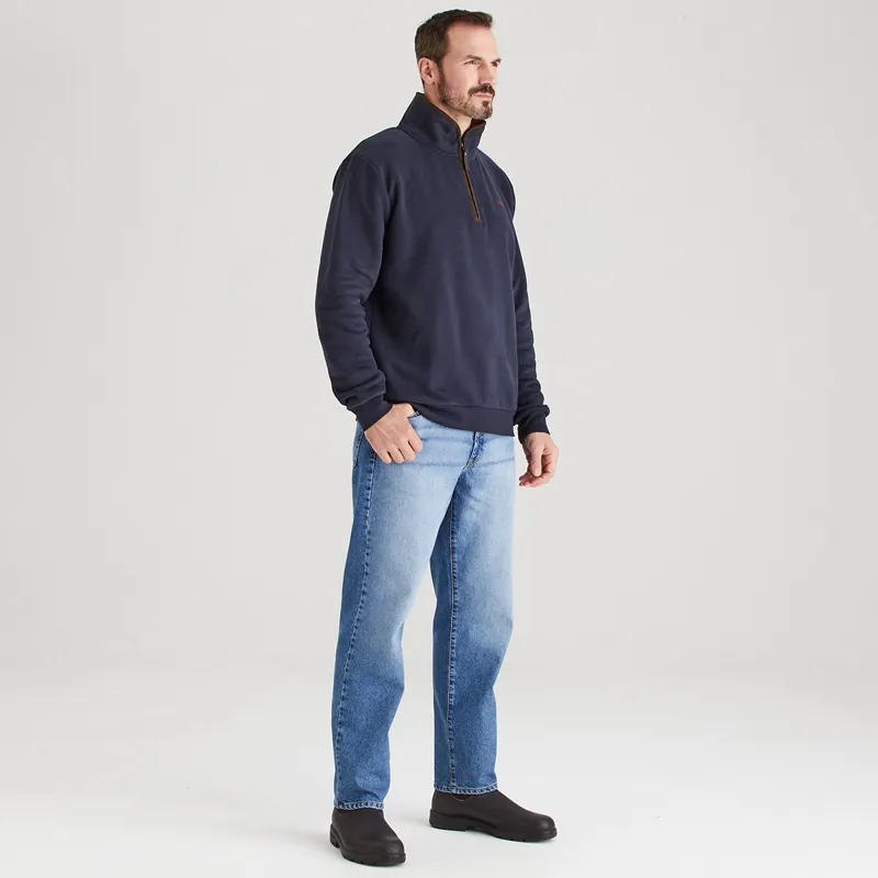 Ridgeline Men's Brancaster 1/4 Zip Top - Navy-5