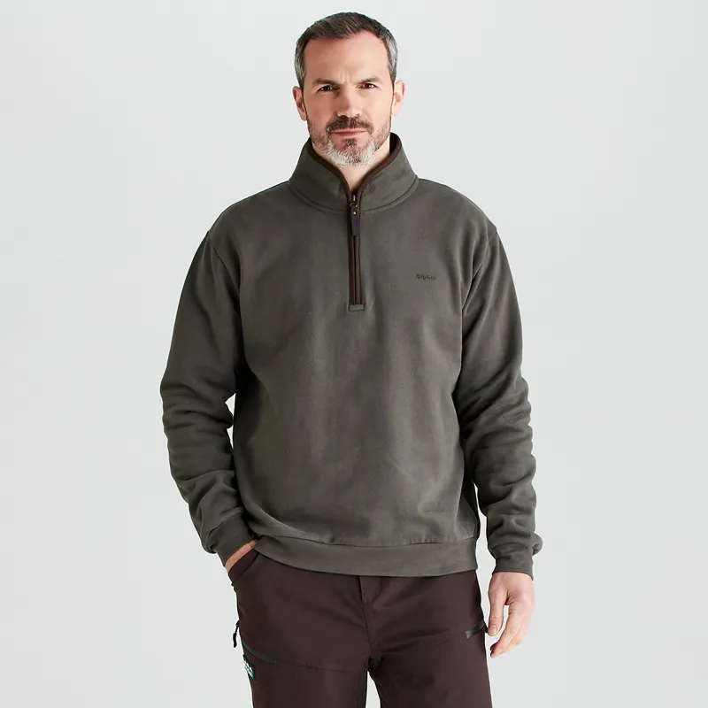 Ridgeline Men's Brancaster 1/4 Zip Top - Moss