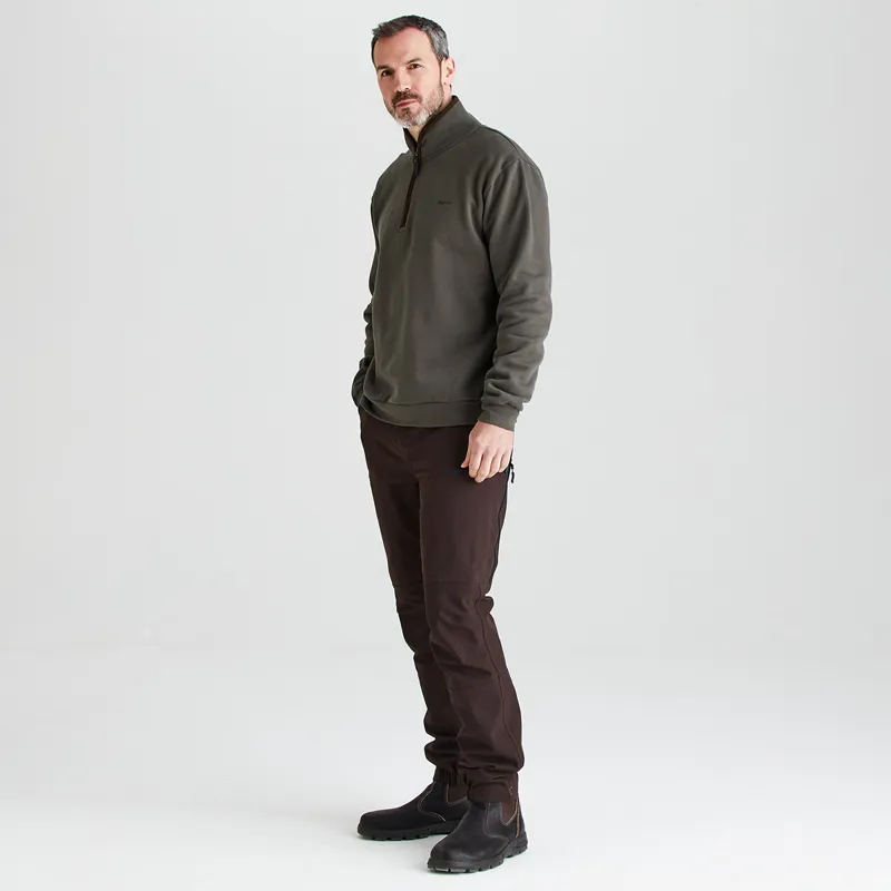 Ridgeline Men's Brancaster 1/4 Zip Top - Moss-4
