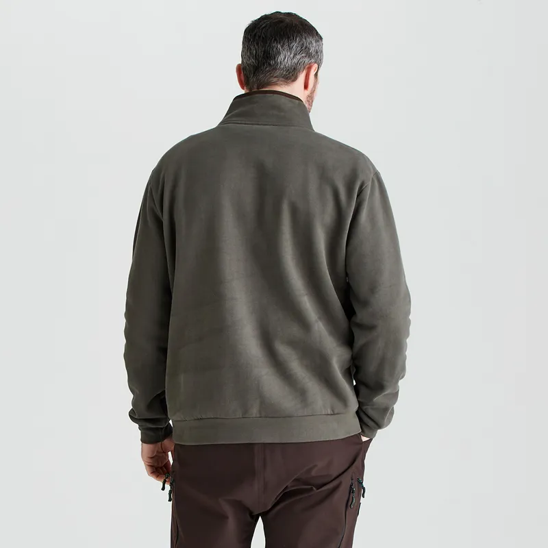 Ridgeline Men's Brancaster 1/4 Zip Top - Moss-1