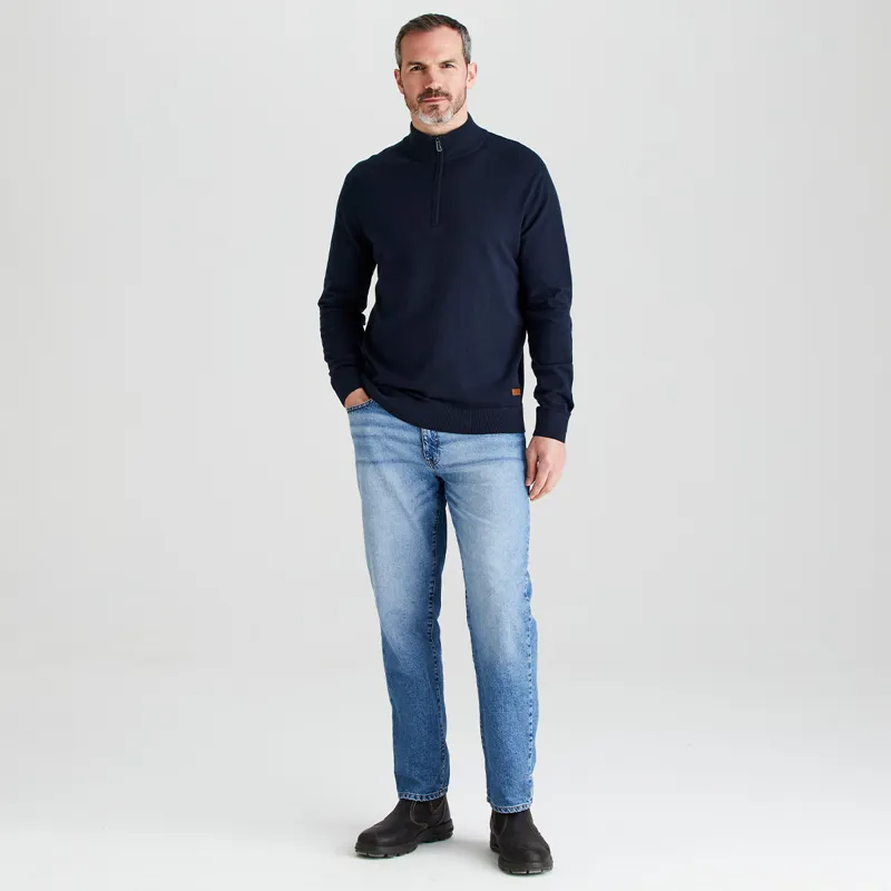 Ridgeline Men's Hartland 1/4 Zip Knit - Navy-3