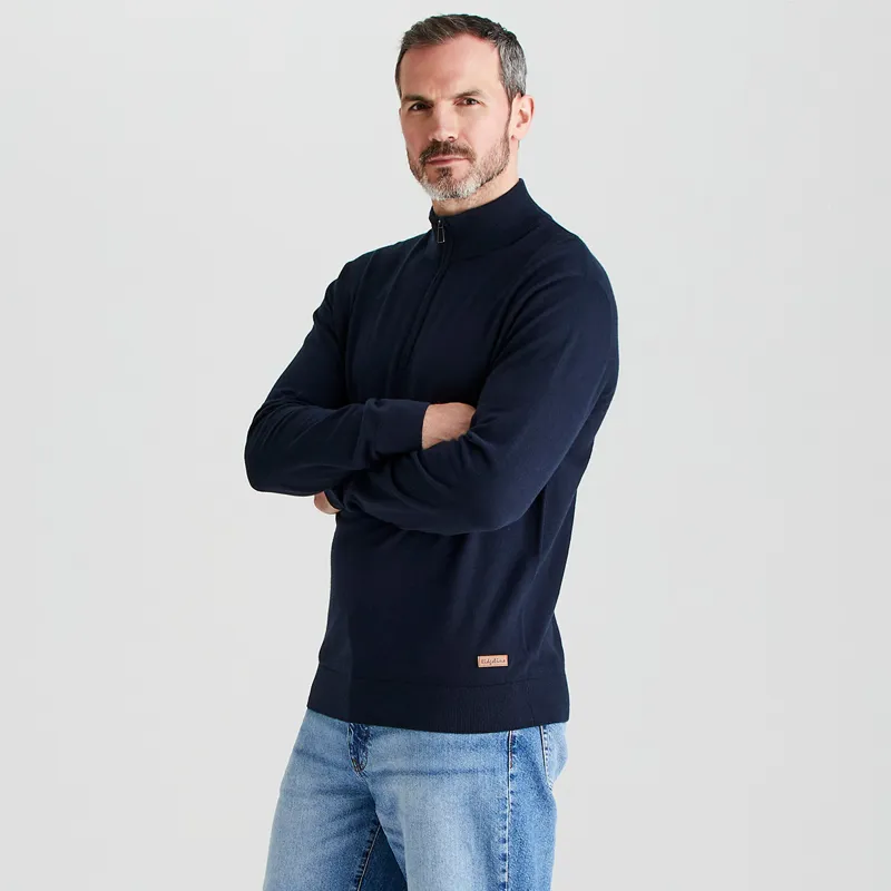 Ridgeline Men's Hartland 1/4 Zip Knit - Navy-1