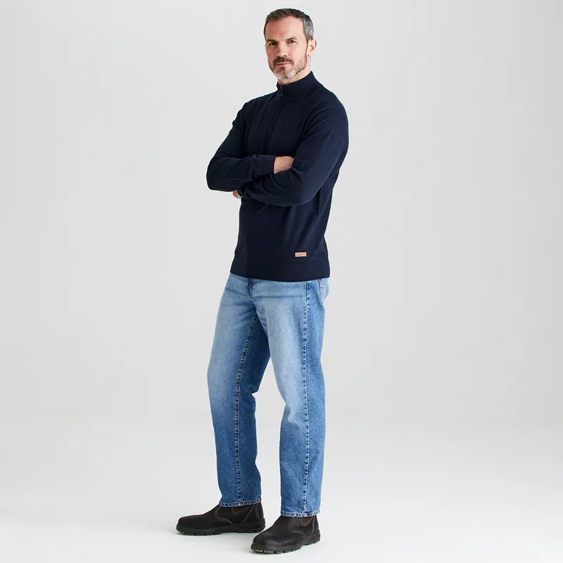 Ridgeline Men's Hartland 1/4 Zip Knit - Navy-4