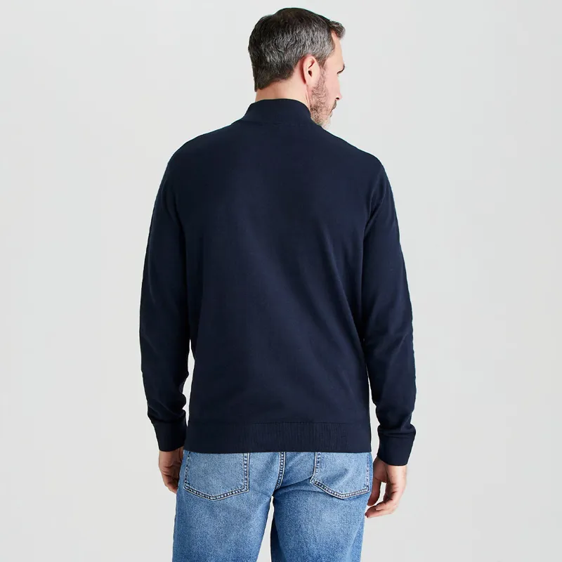 Ridgeline Men's Hartland 1/4 Zip Knit - Navy-2