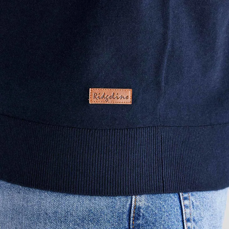 Ridgeline Men's Hartland 1/4 Zip Knit - Navy-6