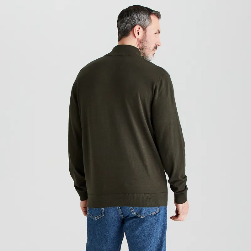Ridgeline Men's Hartland 1/4 Zip Knit - Deep Forest-2