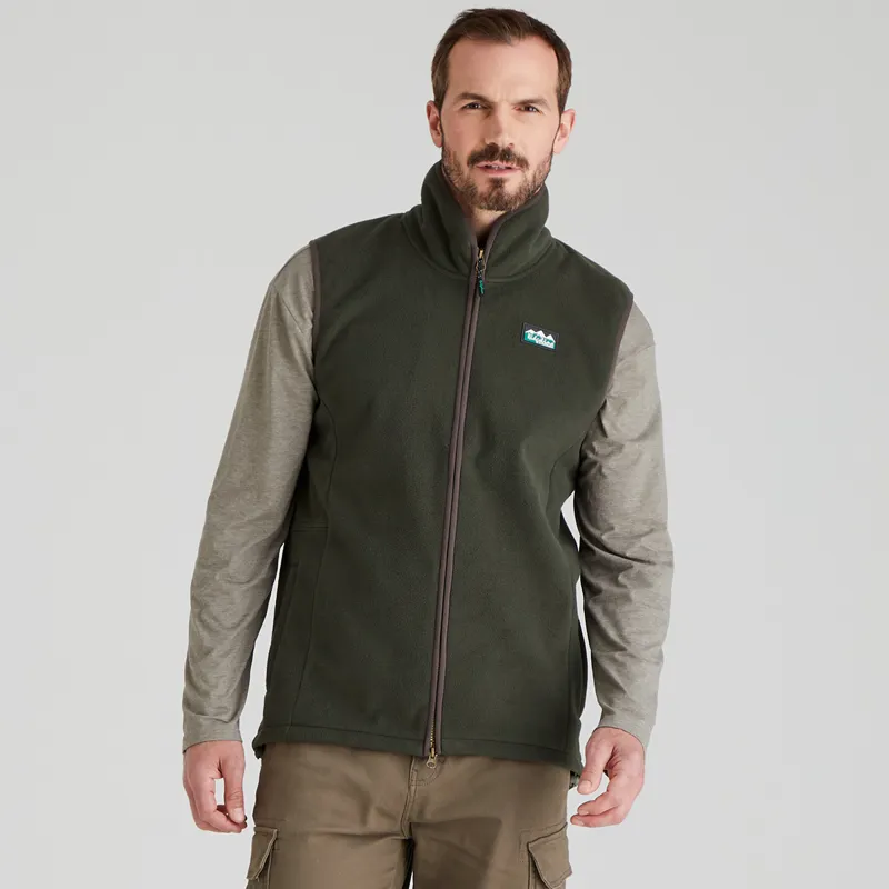 Ridgeline Men's Kodiak Fleece Gilet - Deep Forest
