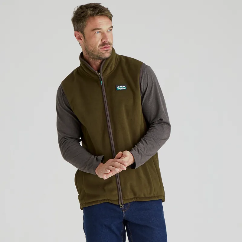 Ridgeline Men's Kodiak Fleece Gilet - Moody Teak