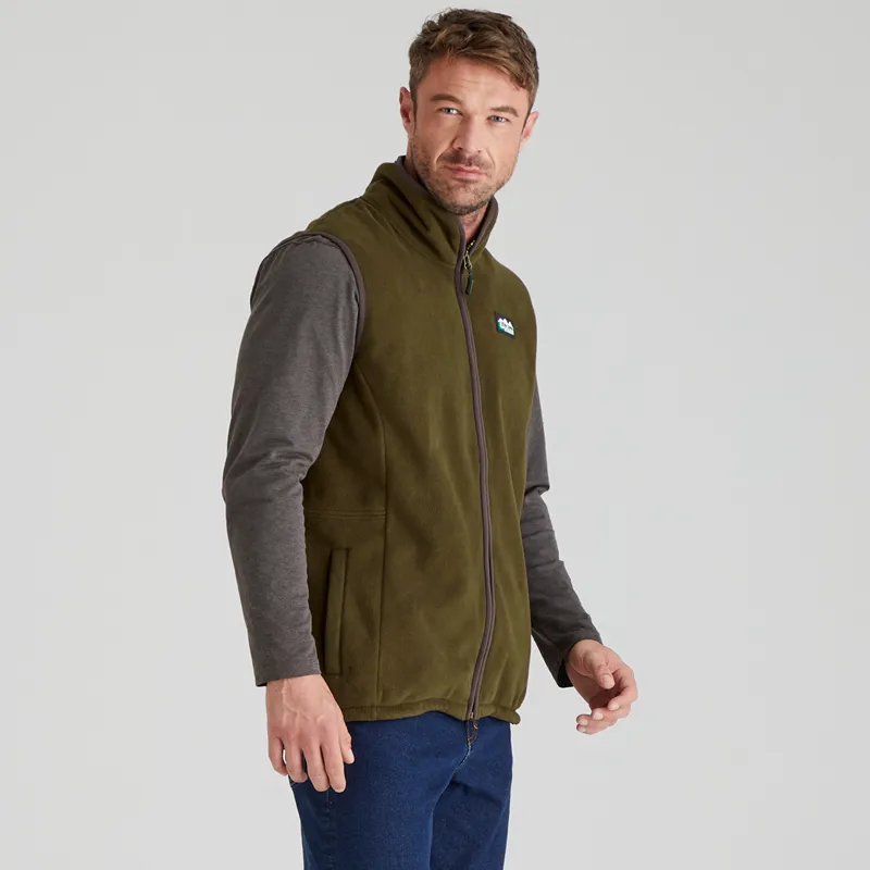 Ridgeline Men's Kodiak Fleece Gilet - Moody Teak-1
