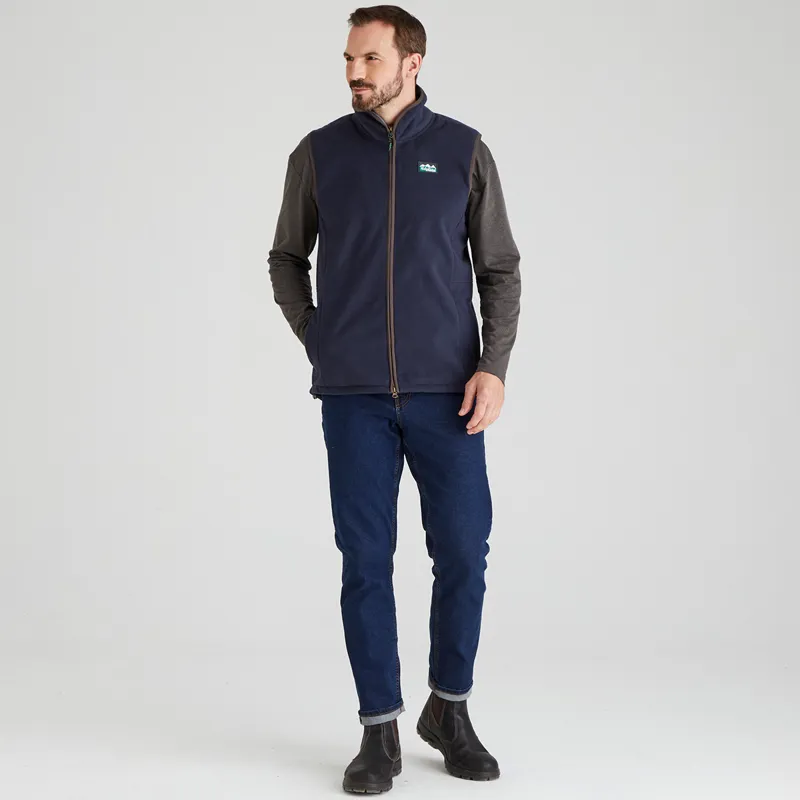 Ridgeline Men's Kodiak Fleece Gilet - Navy-3