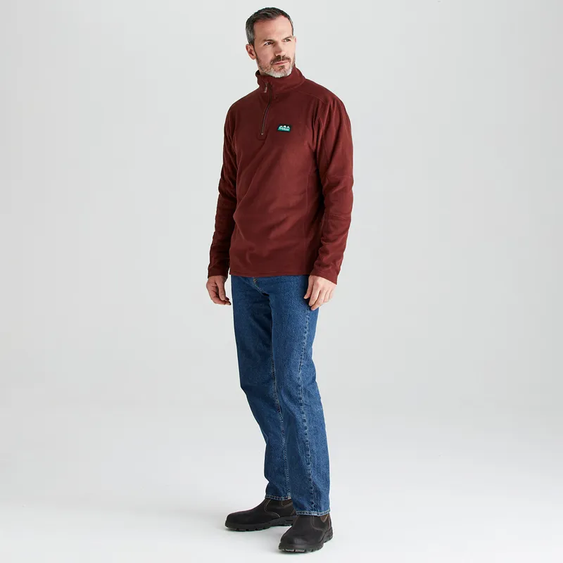 Ridgeline Men's Narvik Fleece - Oxblood-3