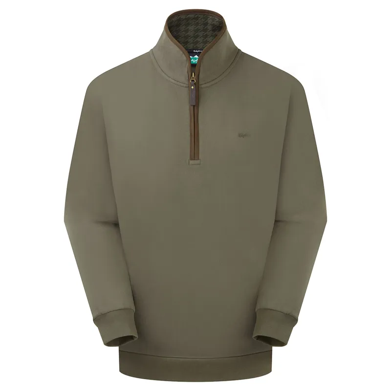 Ridgeline Men's Brancaster 1/4 Zip Top - Moss-6