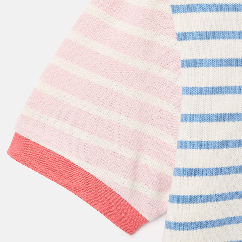 Joules Girls' Morgan Polo Shirt - Blue Stripe-4