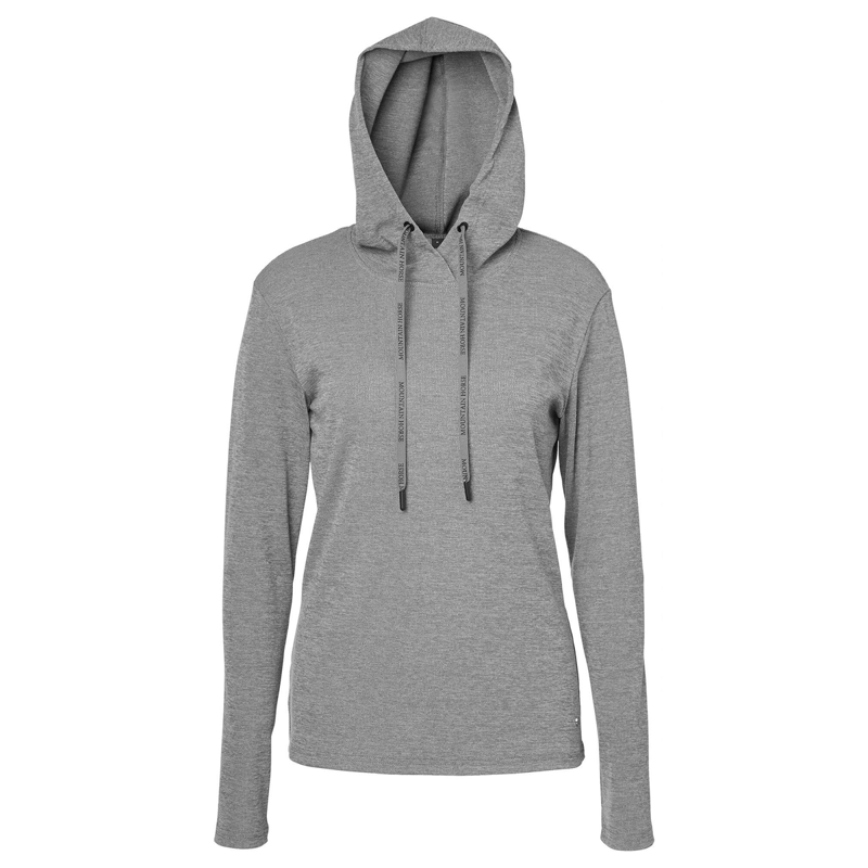 Mountain Horse Ladies Active Stripe Hoodie - Grey Melange
