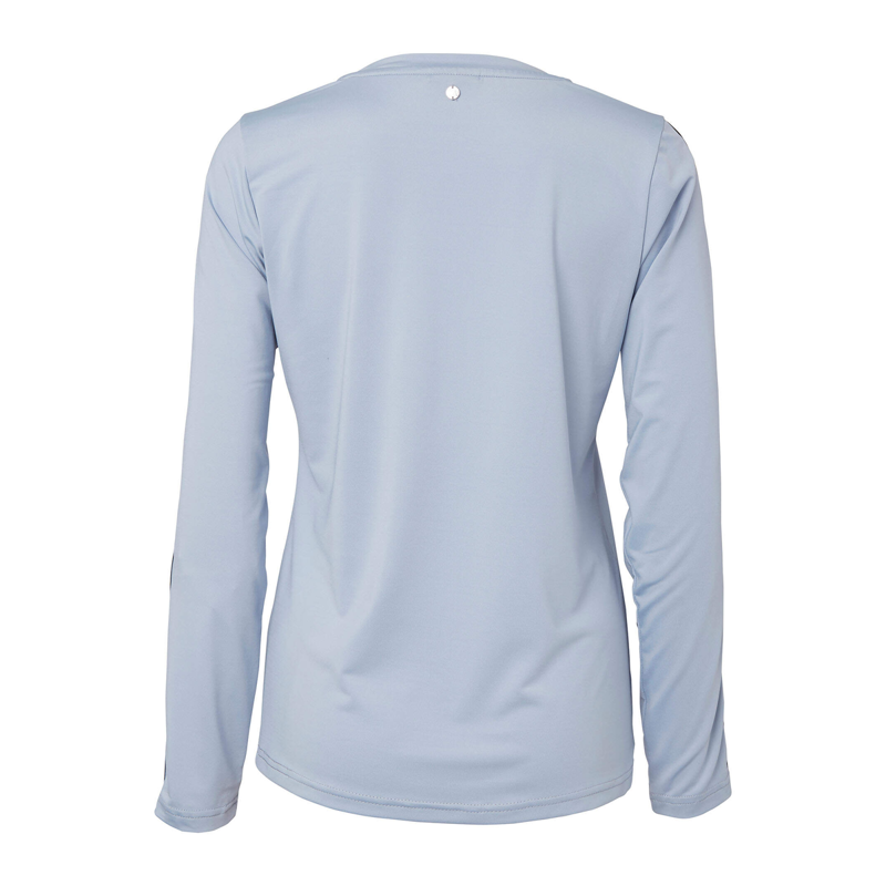 Mountain Horse Ladies Active Stripe Long Sleeve Tech Top - Blue-1
