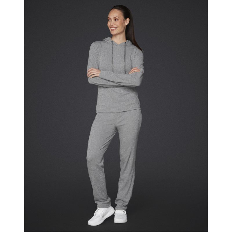 Mountain Horse Ladies Active Stripe Trousers - Grey Melange-2