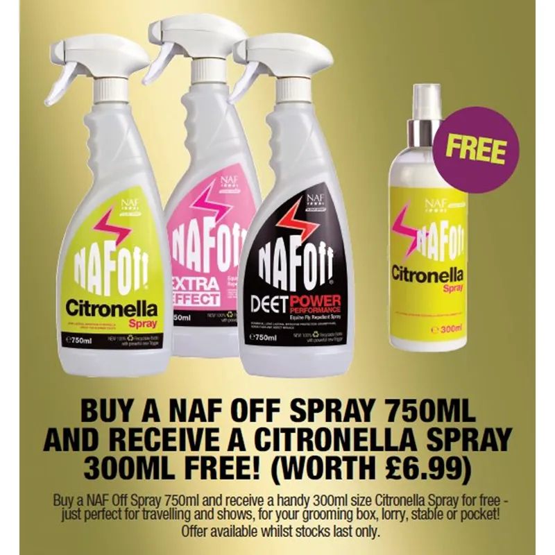 NAF Off Citronella Spray 750ml + FREE NAF Off Citronella Spray 300ml