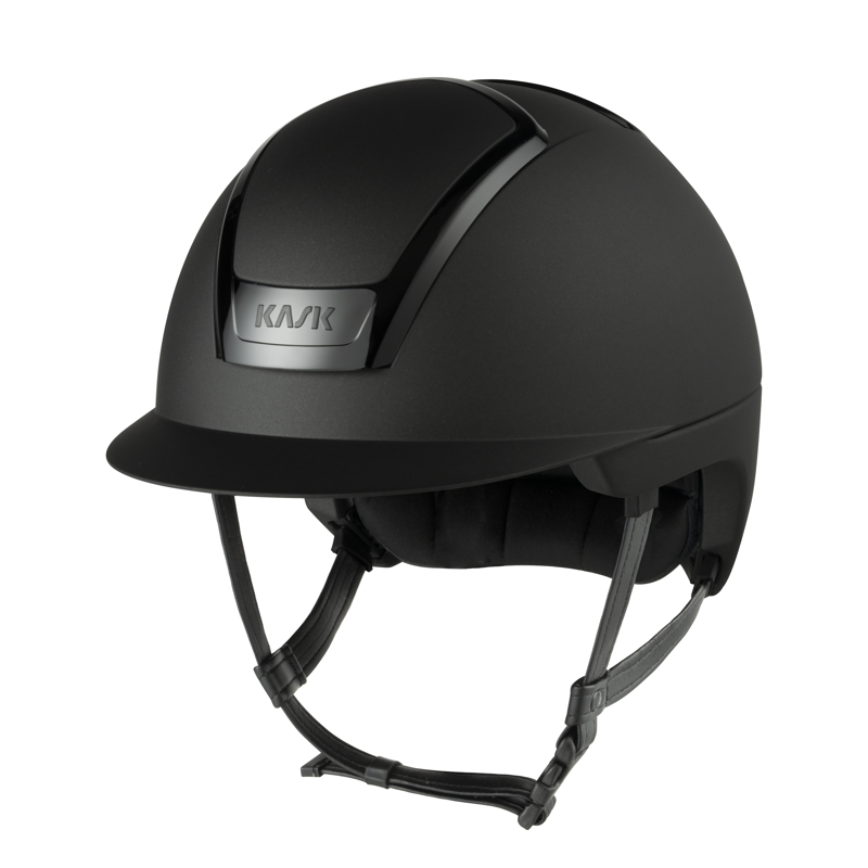 Kask Nemesi Metal Standard Peak Riding Hat - Smokey Black