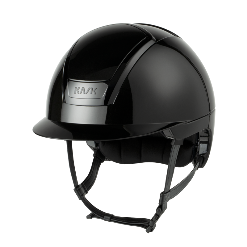 Kask Nemesi Shine Standard Peak Riding Hat - Black