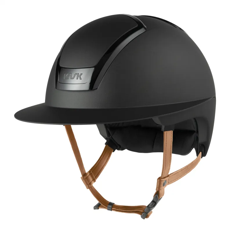 Kask Nemesi Metal Wide Peak Riding Hat - Smokey Black-1
