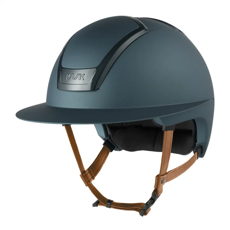 Kask Nemesi Metal Wide Peak Riding Hat - Teal Green-1