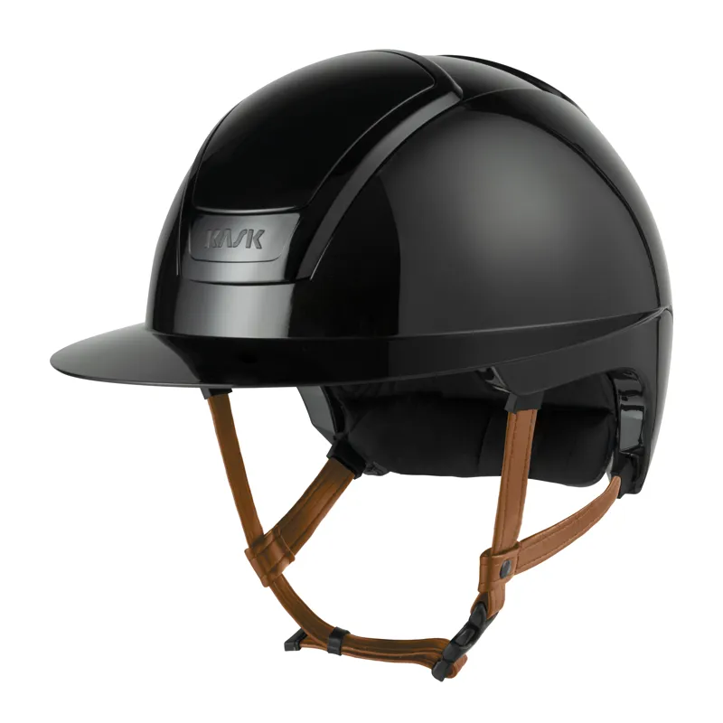 Kask Nemesi Shine Wide Peak Riding Hat - Black-1