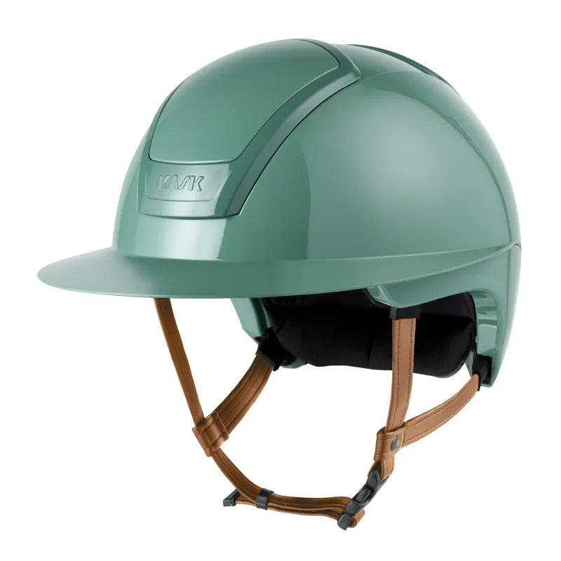 Kask Nemesi Shine Wide Peak Riding Hat - Mint Green-1
