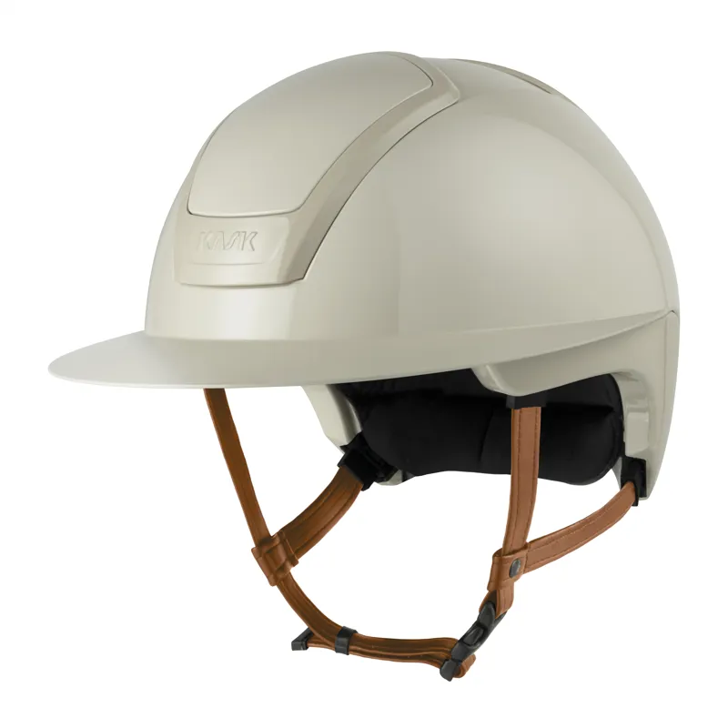 Kask Nemesi Shine Wide Peak Riding Hat - Silk Beige-1