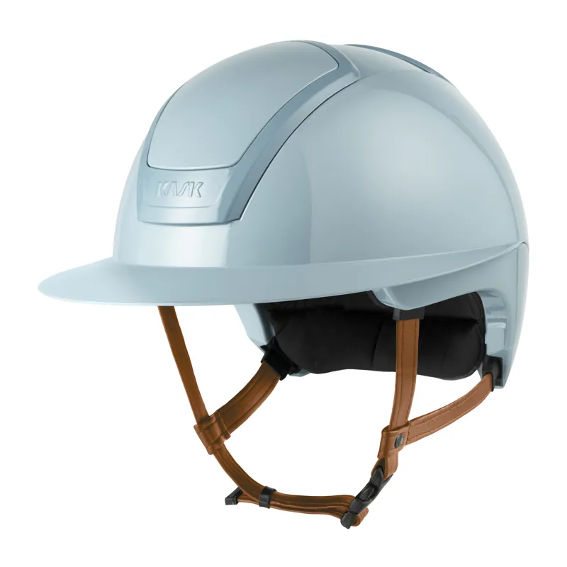 Kask Nemesi Shine Wide Peak Riding Hat - Soft Blue-1