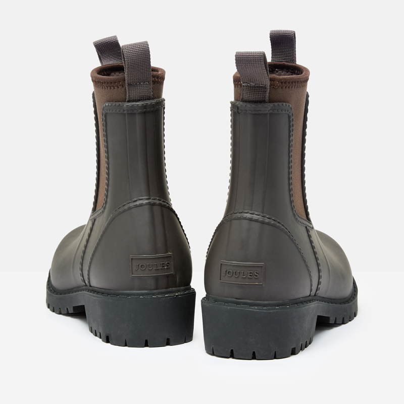 Joules Ladies Oakfield Short Neoprene-Lined Wellies - Chocolate Brown-1