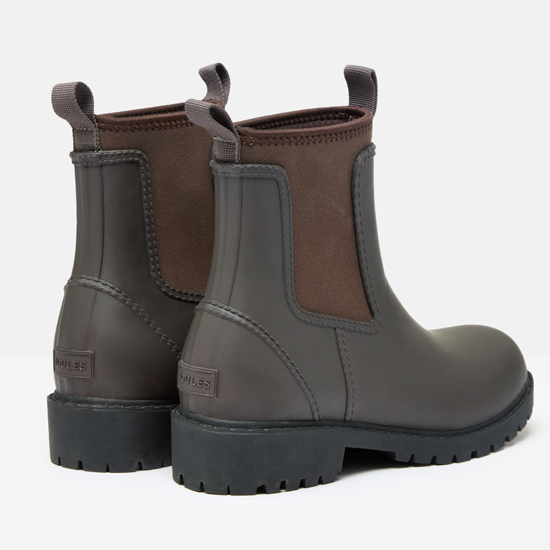 Joules Ladies Oakfield Short Neoprene-Lined Wellies - Chocolate Brown-3