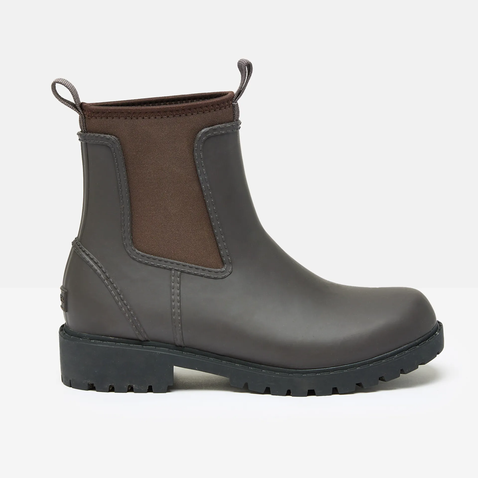 Joules Ladies Oakfield Short Neoprene-Lined Wellies - Chocolate