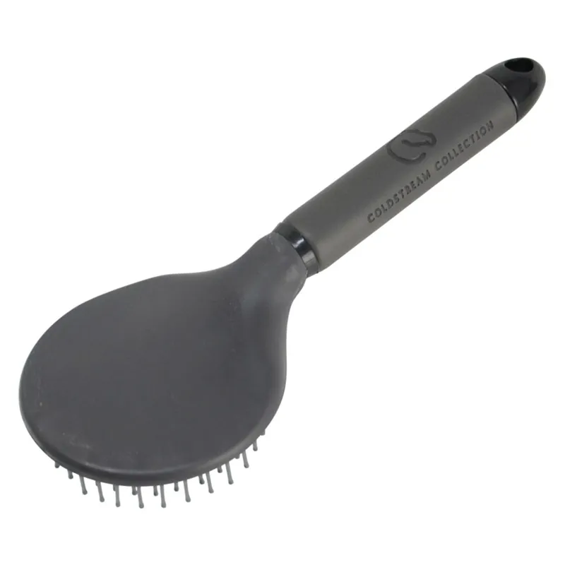 Coldstream Faux Leather Mane and Tail Brush - Charcoal/Black