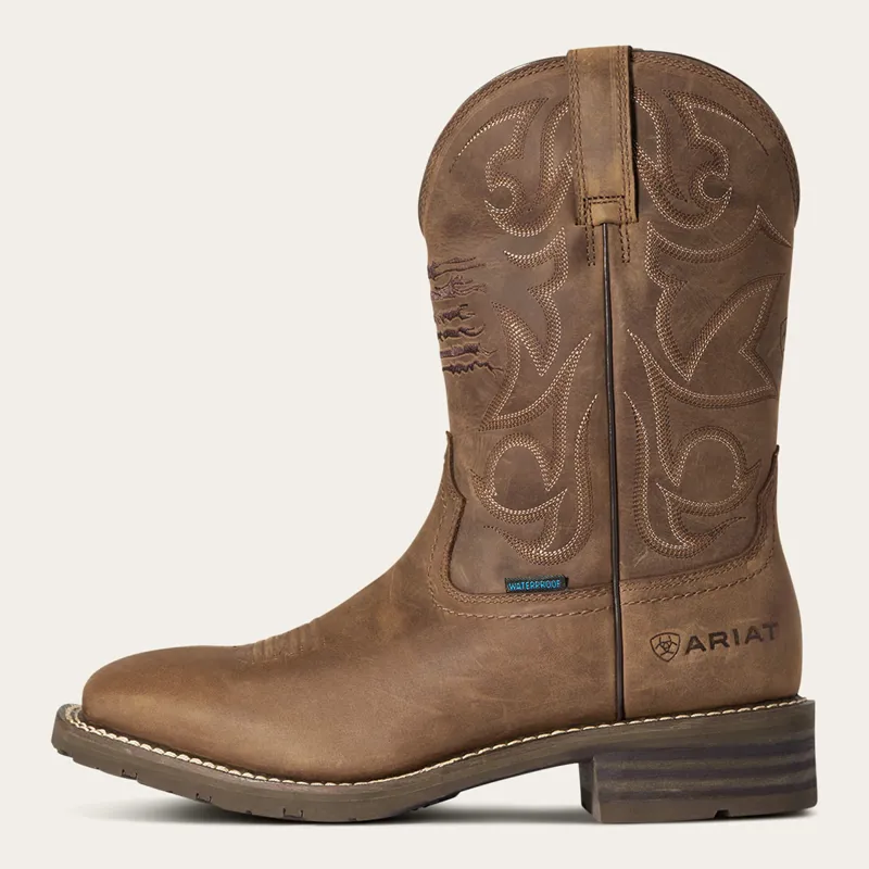 Ariat Men's Hybrid Patriot H20 Western Boots - Distressed Brown-3
