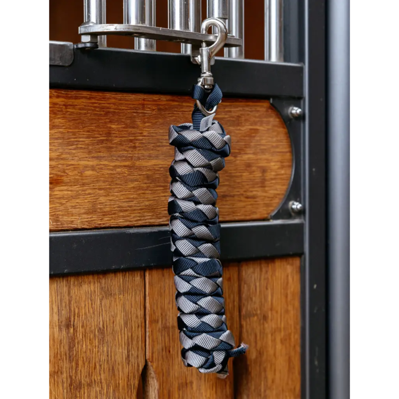 LeMieux Harlequin Leadrope - Navy/Pecan-1