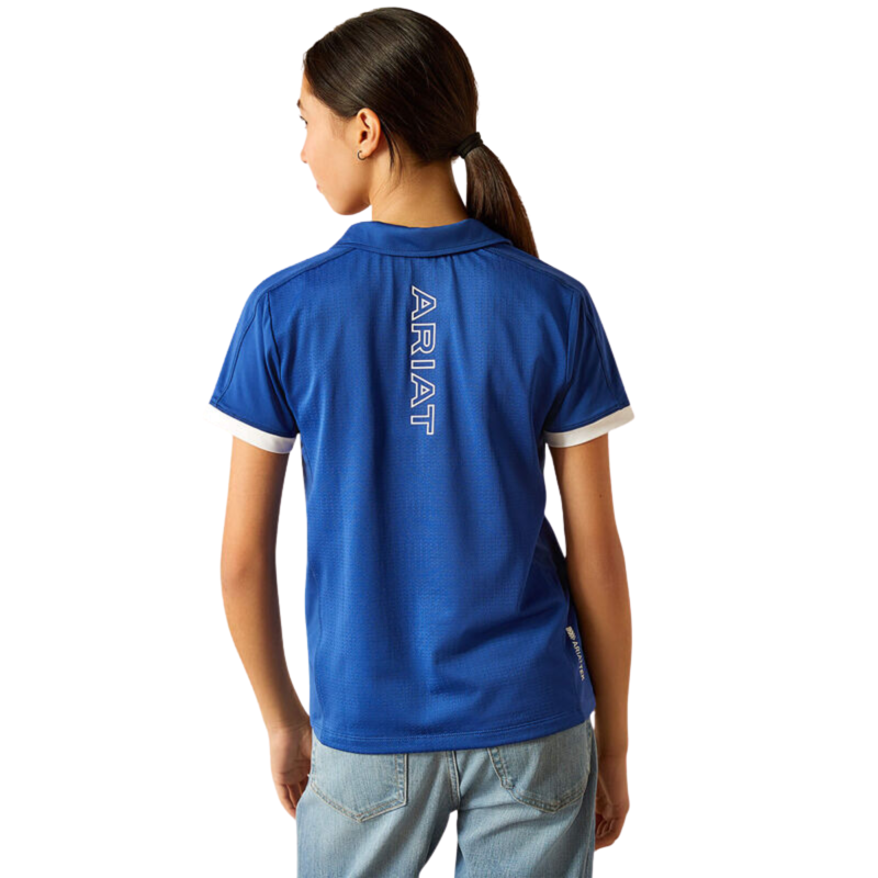 Ariat Youth Bandera 1/4 Zip Polo - Sodalite Blue-1