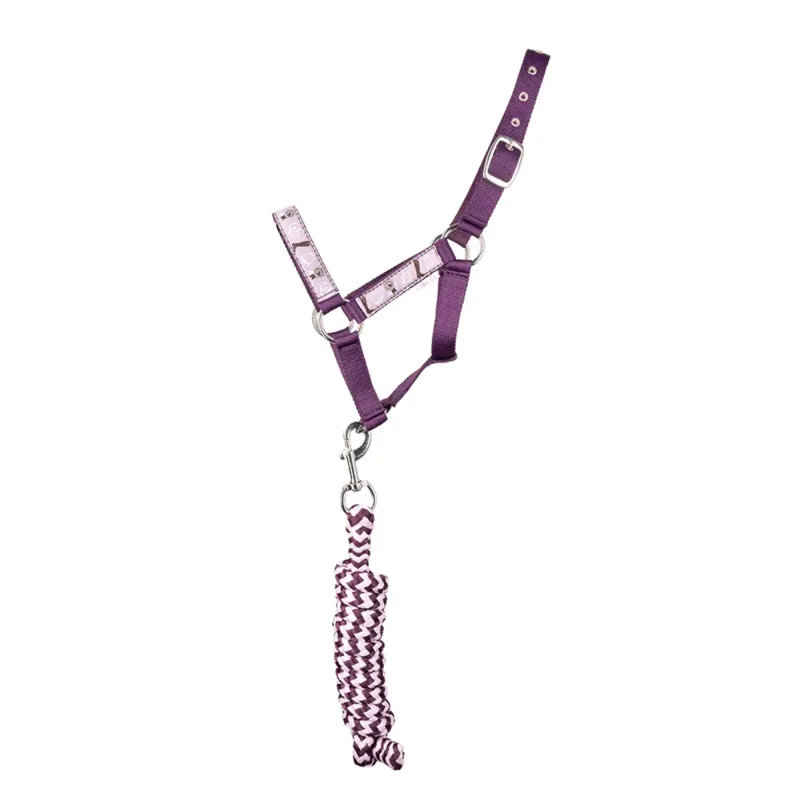 Little Rider Giddy Up Gymkhana Headcollar And Leadrope Set - Purple/Lilac