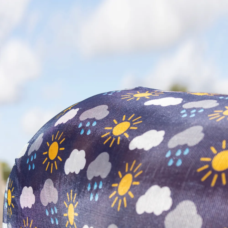 Hy StormX Original Come Rain or Shine Combi Fly Rug - Navy/Blue/Yellow-2