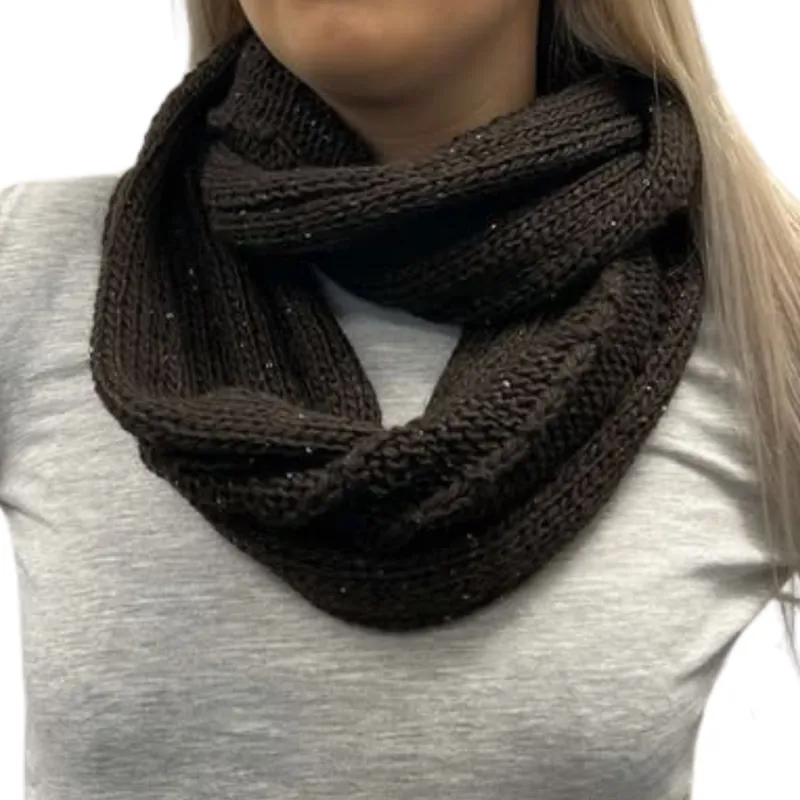 Pikeur Neck Loop With Sequins - Dark Brown