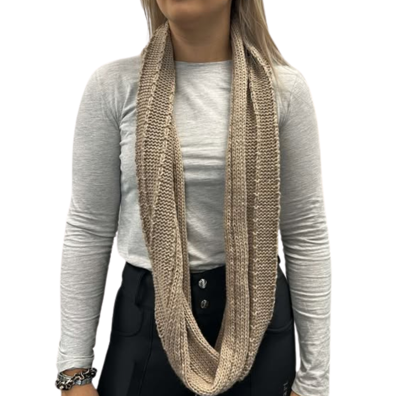 Pikeur Neck Loop With Sequins - Taupe-1