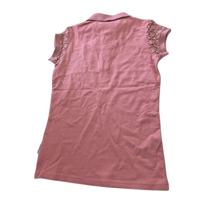 Horseware Girls Pique Polo Shirt - Rosette Pink-1