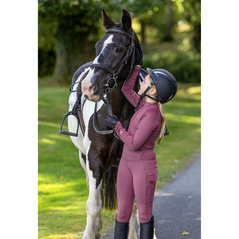 Woof Wear Young Rider Pro Tights - Rose-1