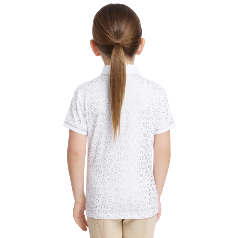LeMieux Mini Bella Show Shirt -  White/Horseshoes-1