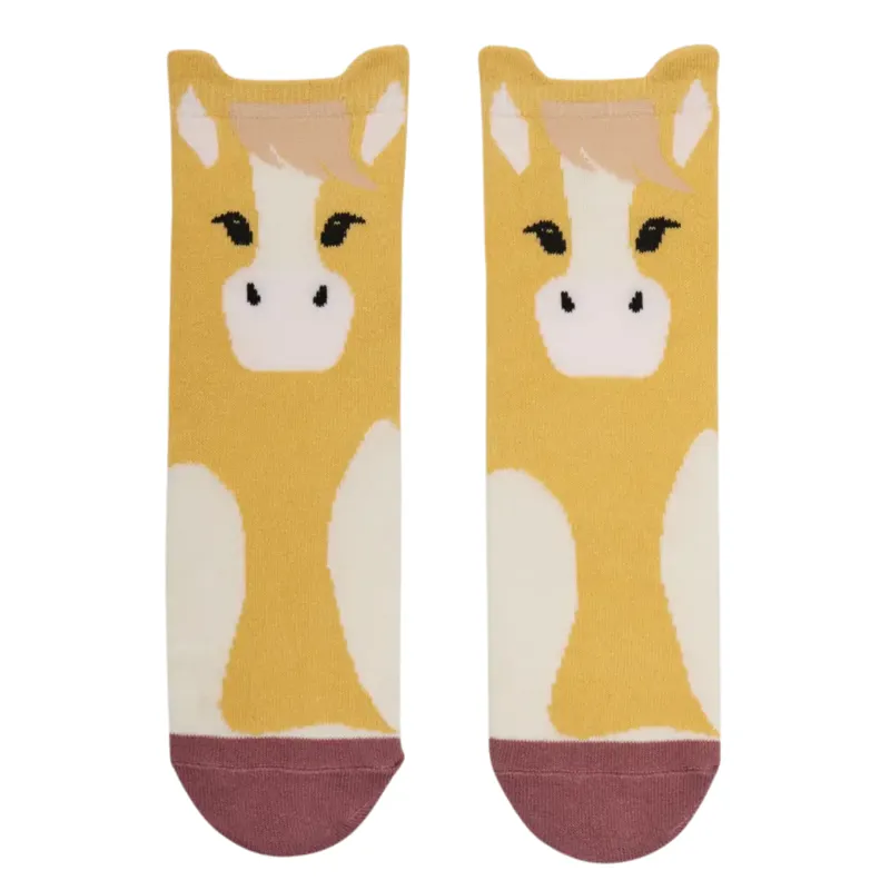 LeMieux Mini Character Socks 2 Pack - Lemon-1