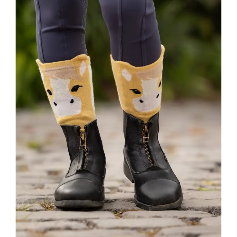 LeMieux Mini Character Socks 2 Pack - Lemon-3