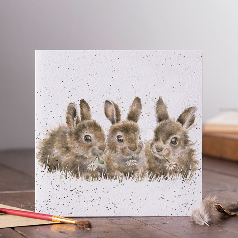 Wrendale Designs 'Daisy Chain' Rabbit Card-1