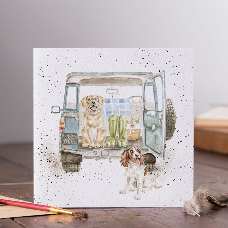 Wrendale Designs 'Paws For A Picnic' Labrador And Spaniel Card-1