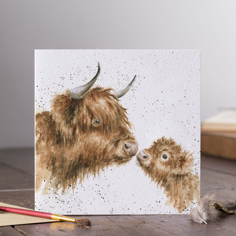 Wrendale Designs 'Gentle One' Highland Cow Card-1
